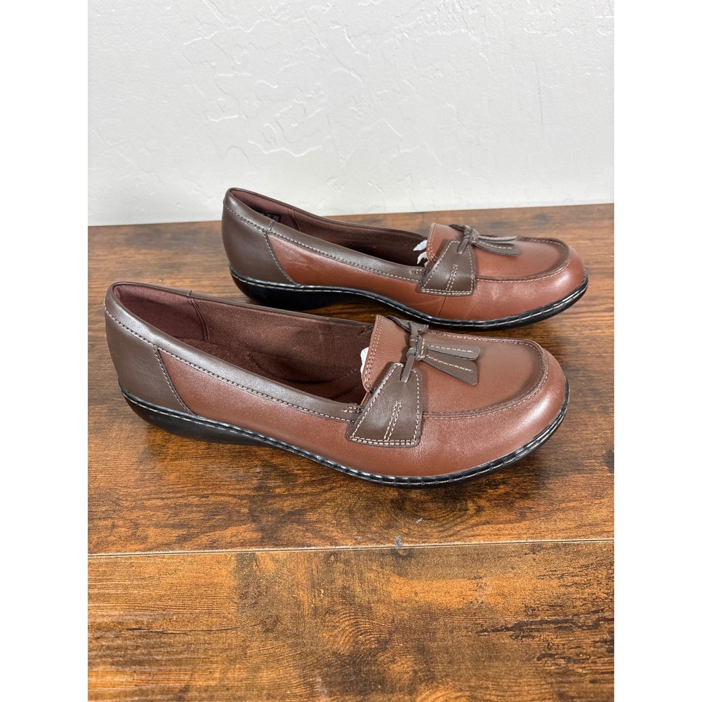 Clarks Ashland Bubble Brown Multi Leather Tassel Loafers Womens 11 M 26067330110